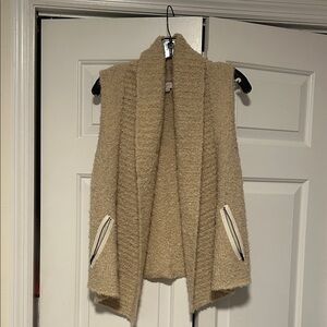 LOFT Cozy Tan Women's Cardigan Vest
